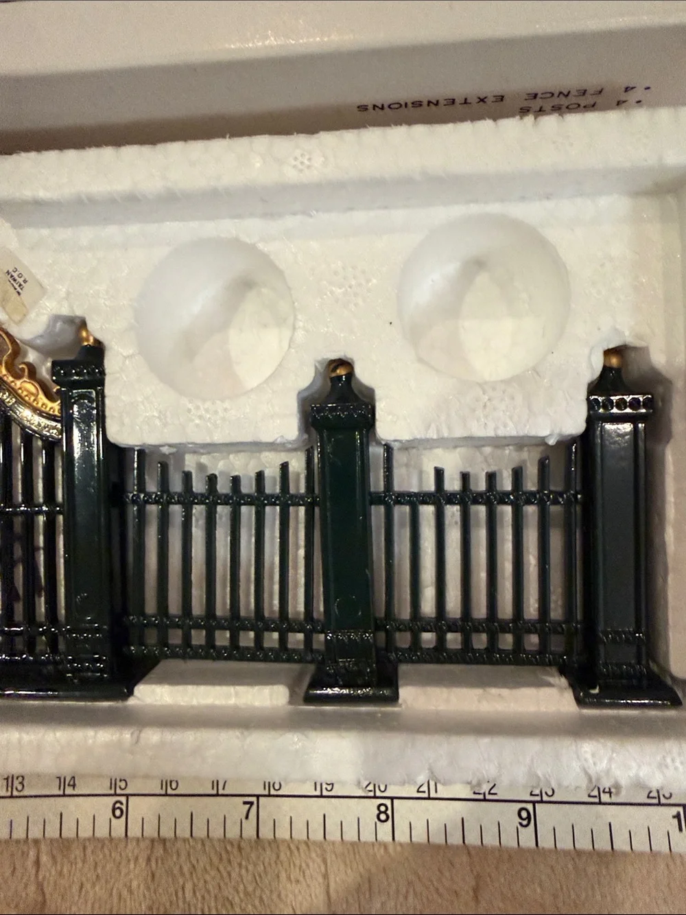 Department 56 Ornate Black and Gold Decorative Wall Gate Accent for Christmas